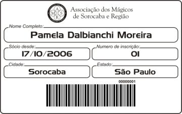 Verso da carteirinha