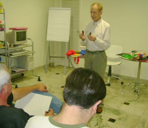 Momentos da confer�ncia de Joe M�rbel