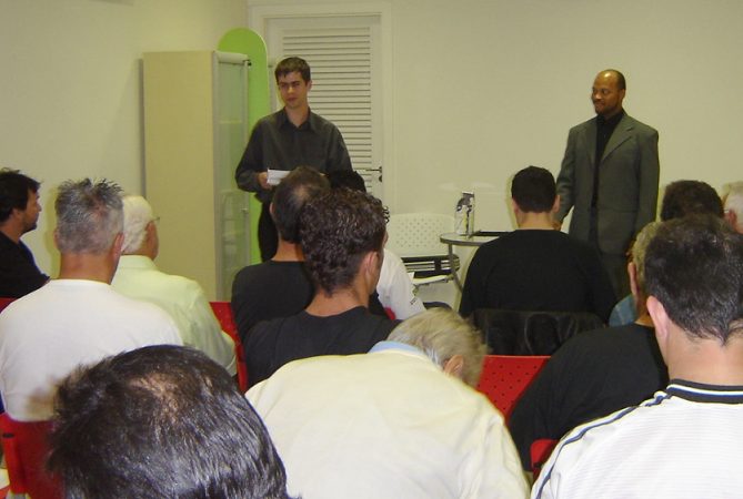 Fabian Rodrigues e Rafael Perez na abertura do evento