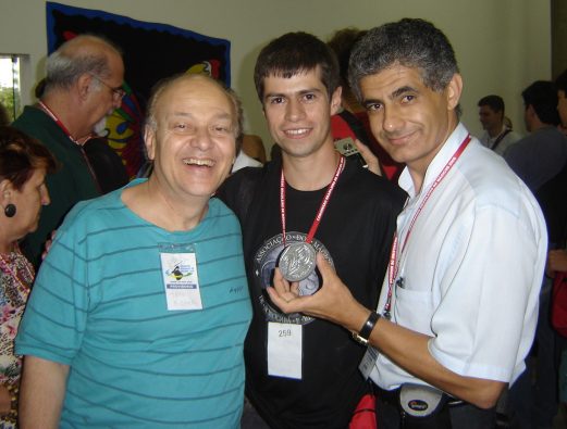 S�cio correspondente da A.M.S.R. Tato Fischer, Fabian Rodrigues e Padre Riomar