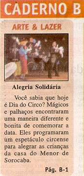 Mat�ria Publicada em 27/03/2005 no caderno Arte & Lazer