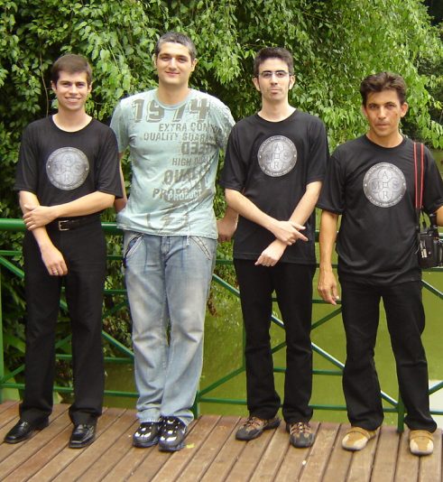Os artistas participantes: Fabian Rodrigues, Eugini, Fazzio e Torrine