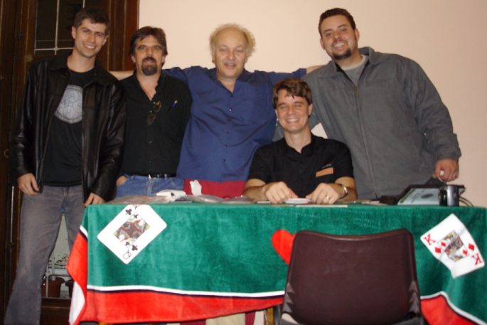 Sócran, Fabian Rodrigues e Sandro durante o coffee break