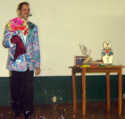 Gustini iniciando sua apresentação