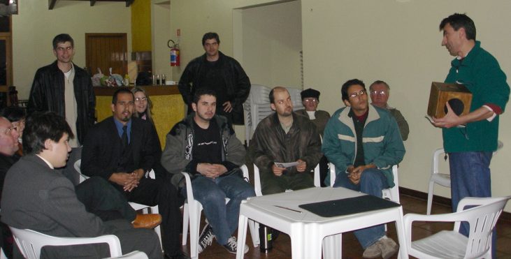 Momentos do churrasco de confraterniza��o