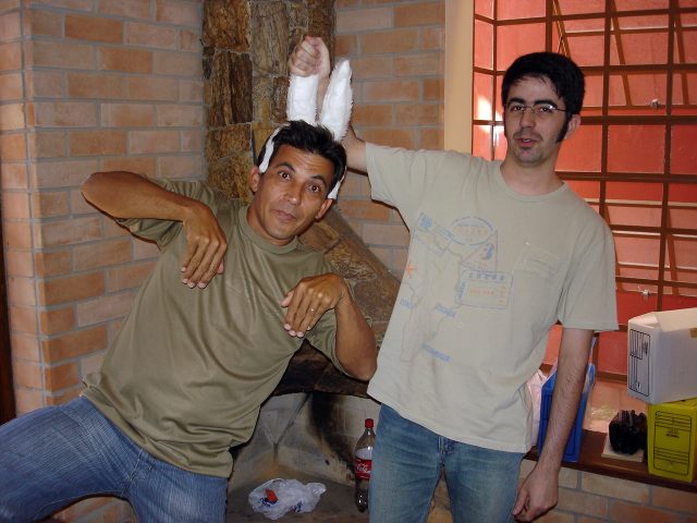 Torrine e Fazzio durante o Coffee Break (foi s� Coca-Cola mesmo?)