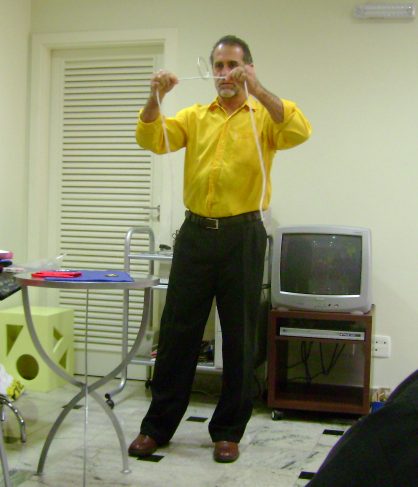 Gustini iniciando sua apresenta��o