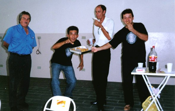 Maninho, Torrine, Mr. Ayres e Mag Lao durante o Coffee Break