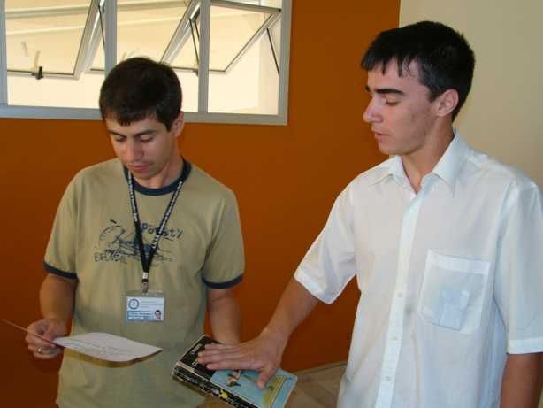 Fabian Rodrigues com Dimas Glauser no juramento de novo s�cio