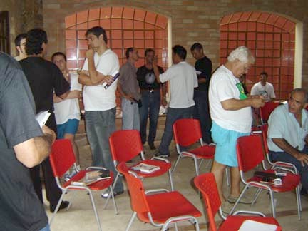Instantes que antecederam o in�cio da confer�ncia